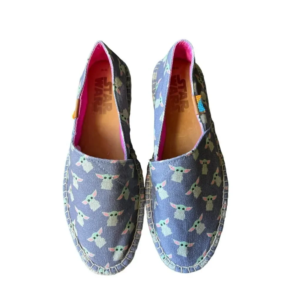 UBUNTU Baby Yoda Espadrilles size 10 NWOT